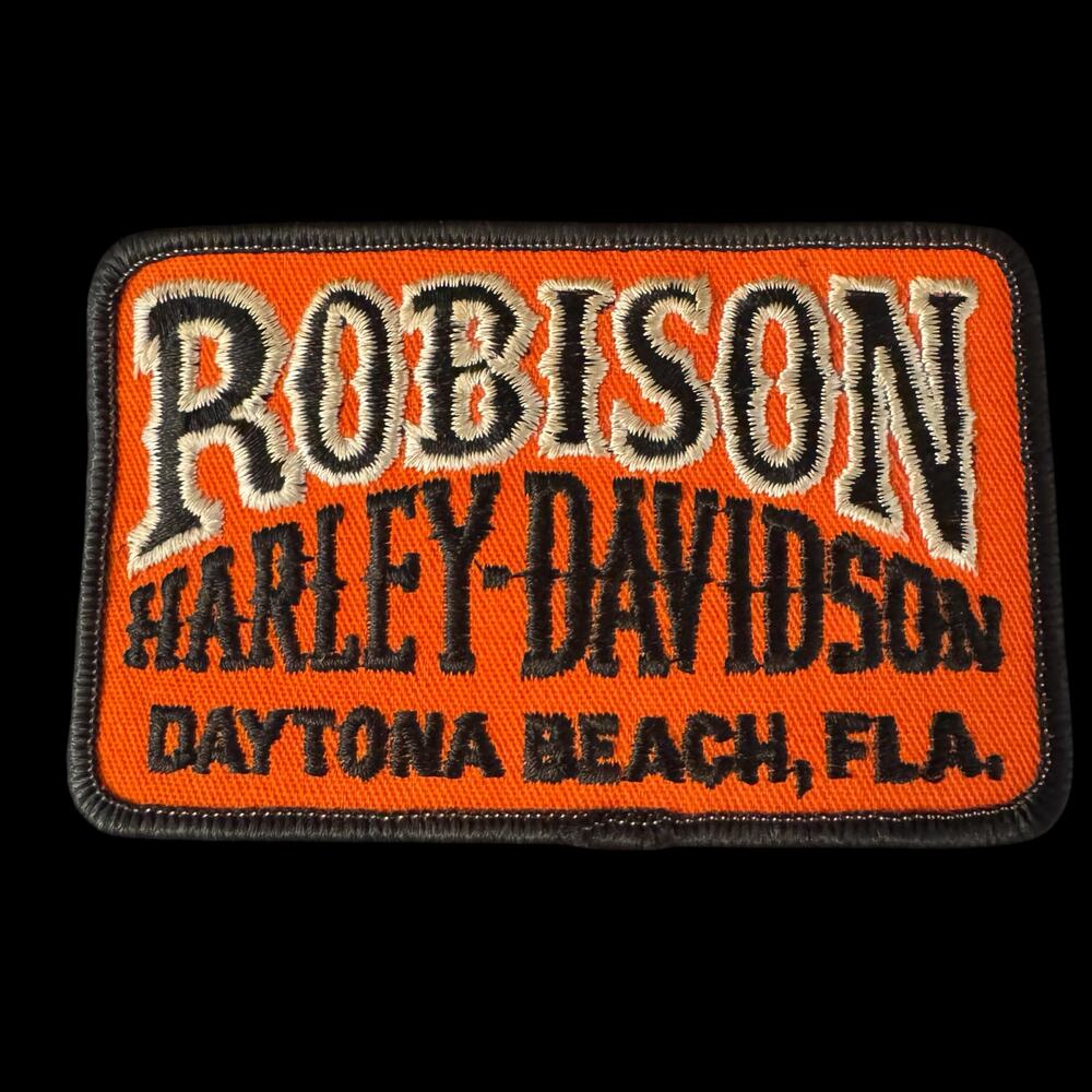 Robison Harley Davidson Daytona Beach, FLA Vintage Rare Embroidered Vest Patch